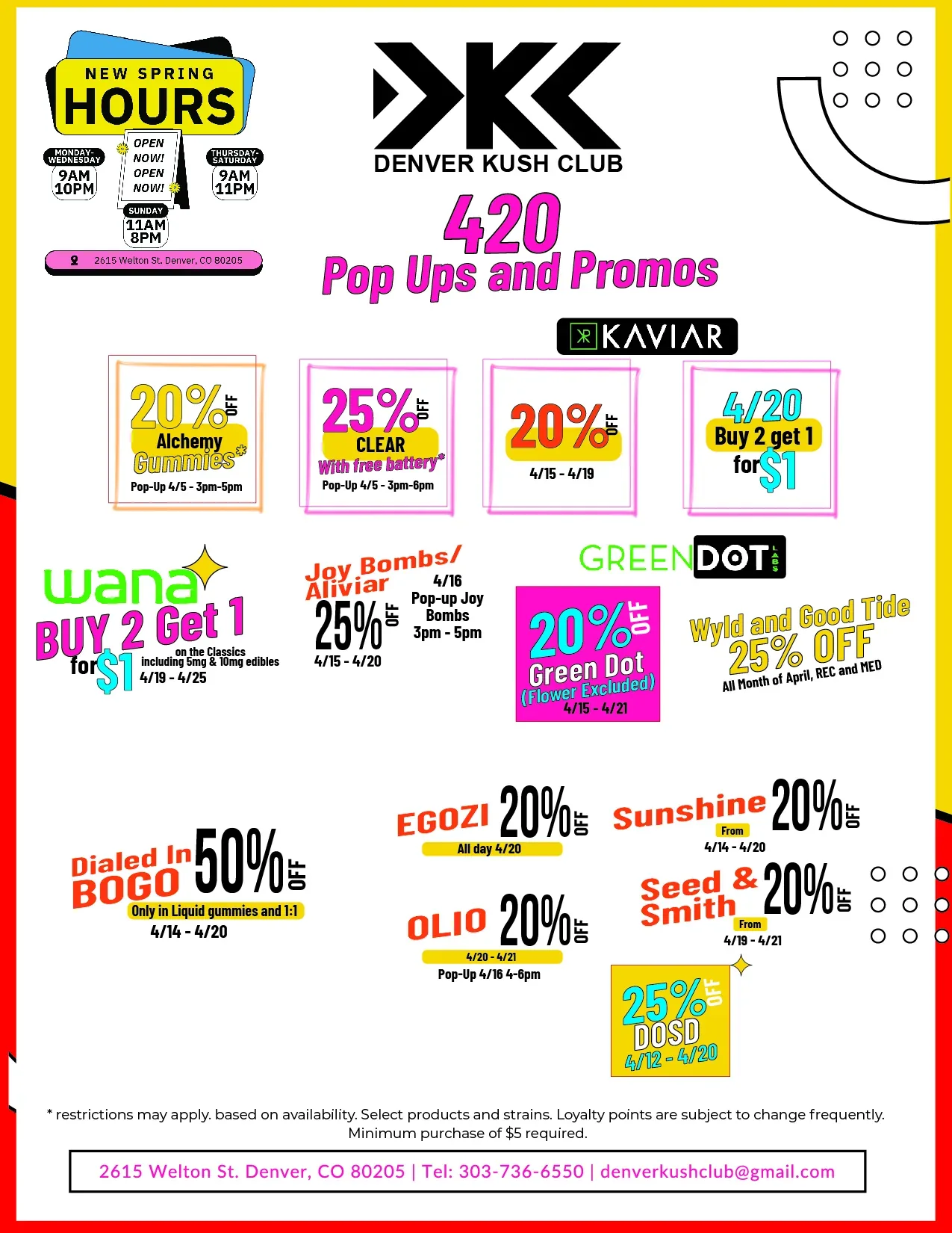 420 pop-up promotions