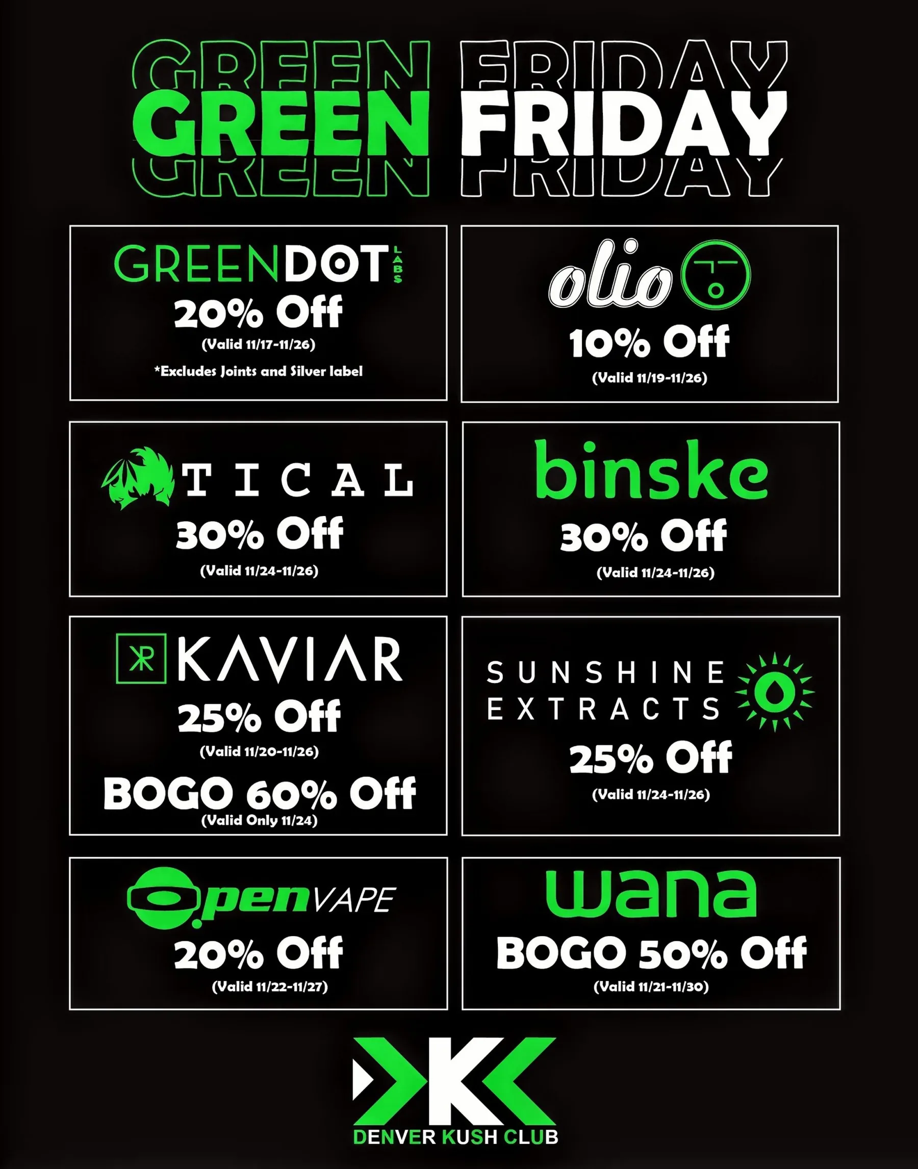 Green Friday deals